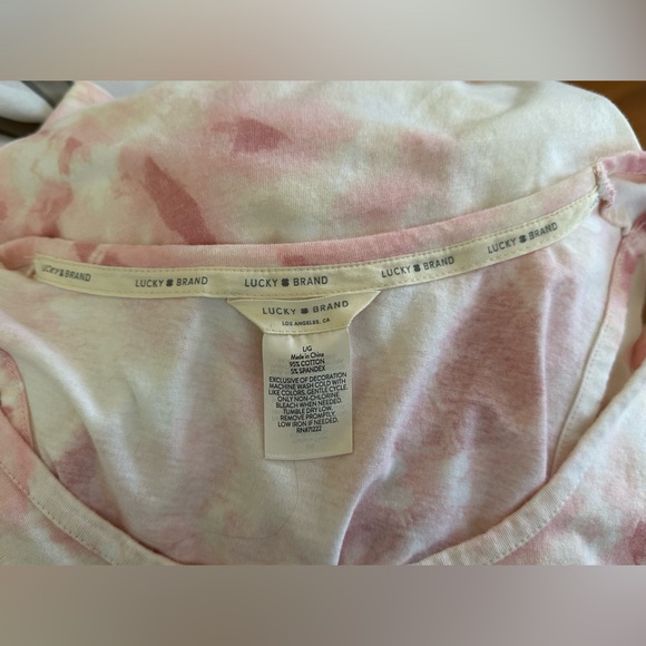 Lucky Brand Tank Top, Size Large, White Pink - Picture 5 of 7